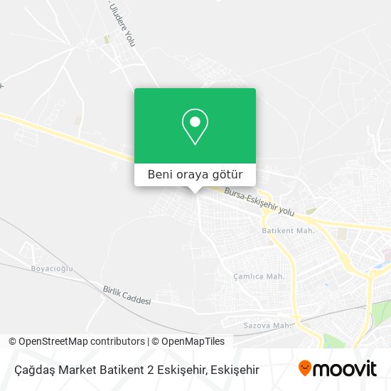 Çağdaş Market Batikent 2 Eskişehir harita