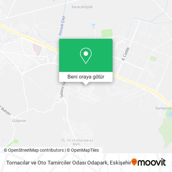 Tornacılar ve Oto Tamirciler Odası Odapark harita