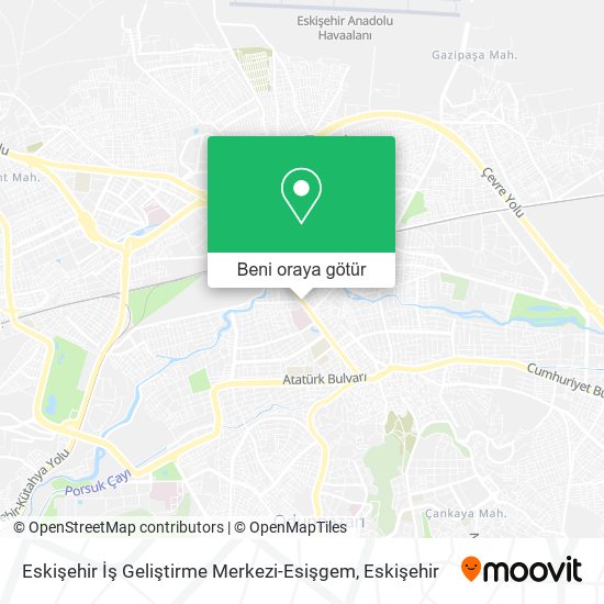 Eskişehir İş Geliştirme Merkezi-Esişgem harita