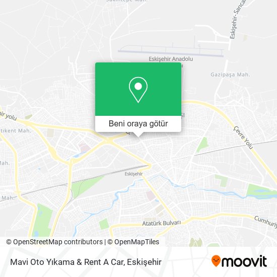 Mavi Oto Yıkama & Rent A Car harita