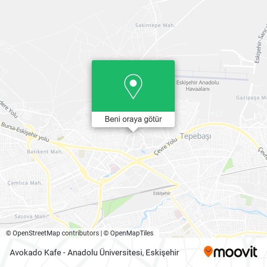 Avokado Kafe - Anadolu Üniversitesi harita