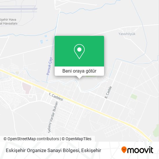 Eskişehir Organize Sanayi Bölgesi harita