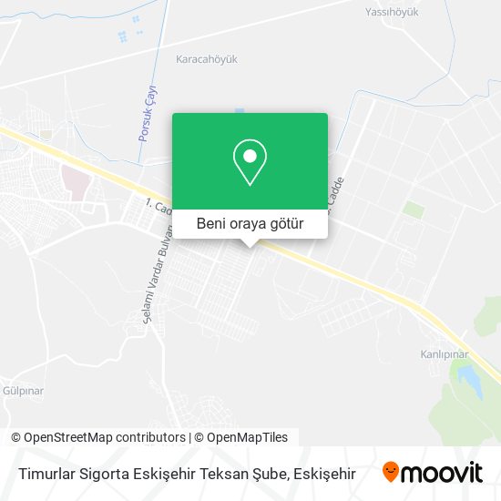 Timurlar Sigorta Eskişehir Teksan Şube harita