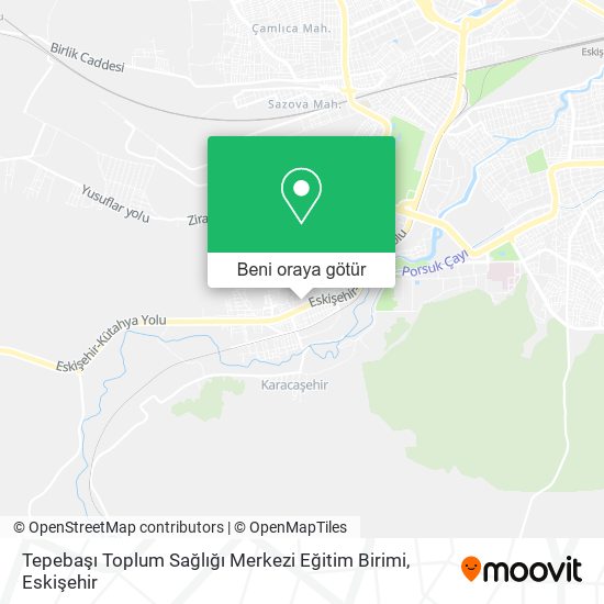 Tepebaşı Toplum Sağlığı Merkezi Eğitim Birimi harita