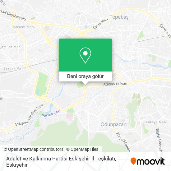 Adalet ve Kalkınma Partisi Eskişehir İl Teşkilatı harita