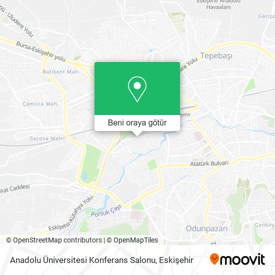 Anadolu Üniversitesi Konferans Salonu harita
