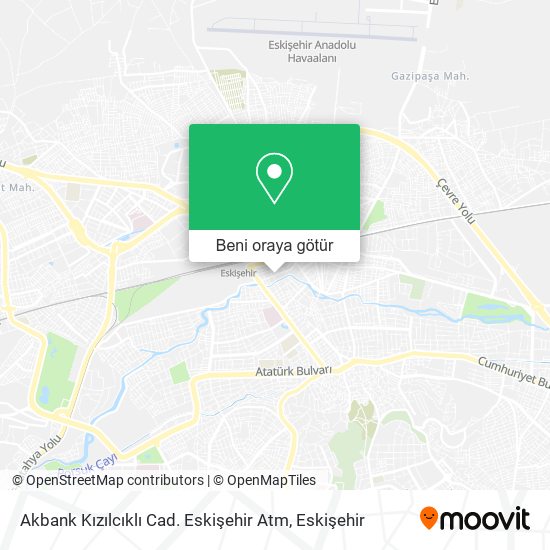 Akbank Kızılcıklı Cad. Eskişehir Atm harita