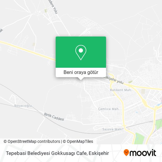 Tepebasi Belediyesi Gokkusagı Cafe harita