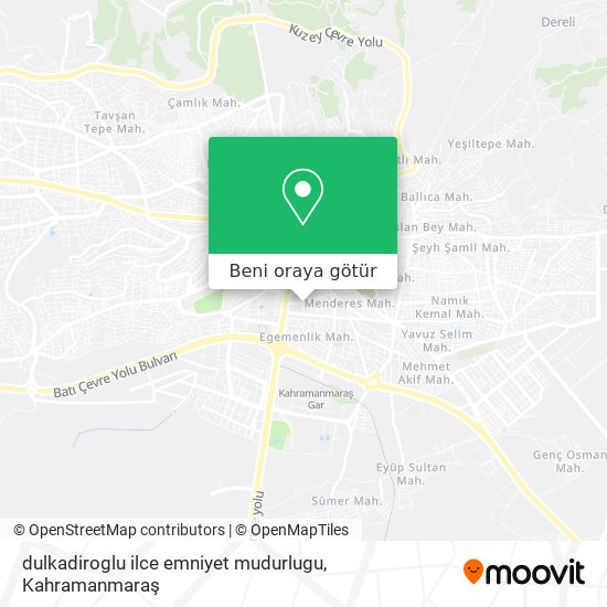 dulkadiroglu ilce emniyet mudurlugu harita