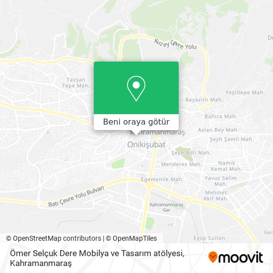 Ömer Selçuk Dere Mobilya ve Tasarım atölyesi harita