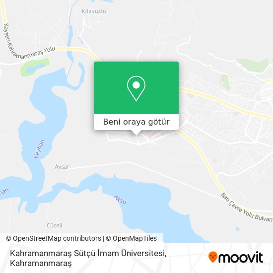 Kahramanmaraş Sütçü İmam Üniversitesi harita