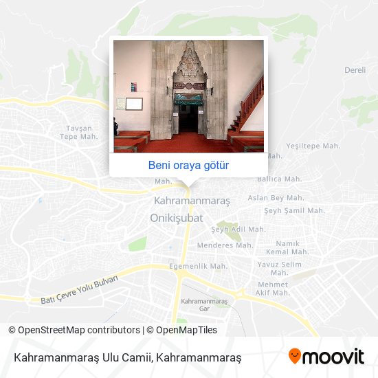 Kahramanmaraş Ulu Camii harita
