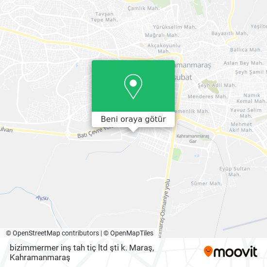 bizimmermer inş tah tiç ltd şti k. Maraş harita