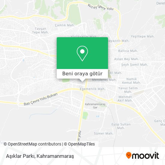 Aşıklar Parkı harita