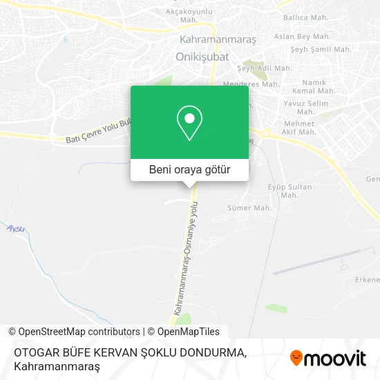 OTOGAR BÜFE KERVAN ŞOKLU DONDURMA harita