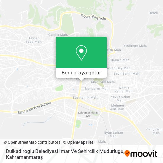 Dulkadiroglu Belediyesi İmar Ve Sehircilik Mudurlugu harita