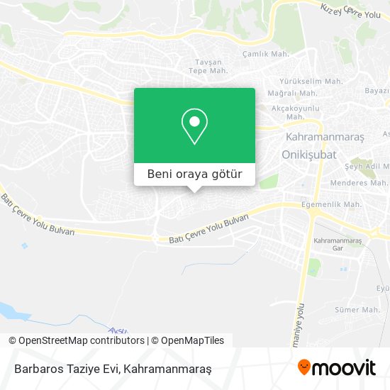 Barbaros Taziye Evi harita