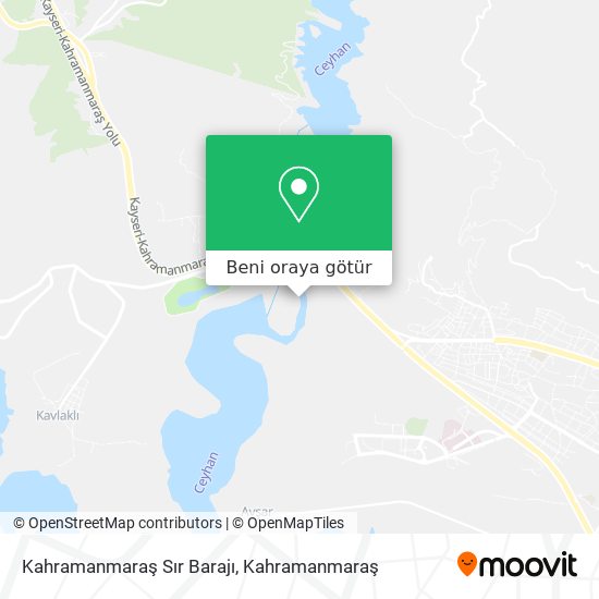 Kahramanmaraş Sır Barajı harita