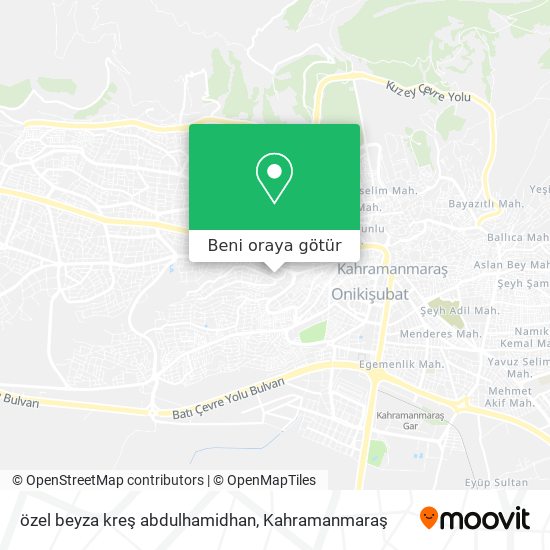özel beyza kreş abdulhamidhan harita