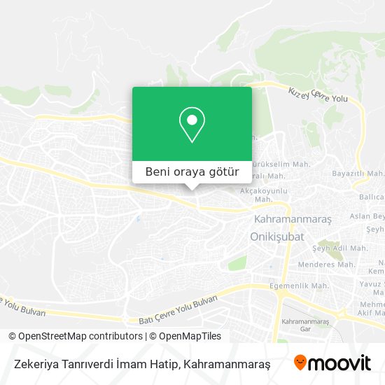 Zekeriya Tanrıverdi İmam Hatip harita