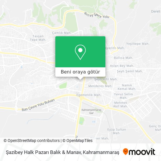 Şazibey Halk Pazarı Balık & Manav harita