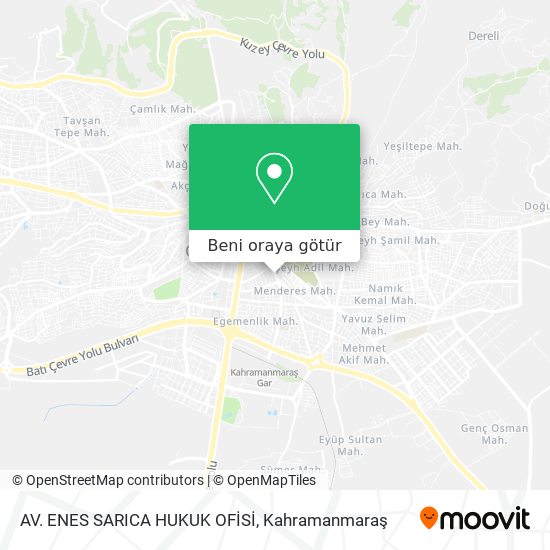 AV. ENES SARICA HUKUK OFİSİ harita