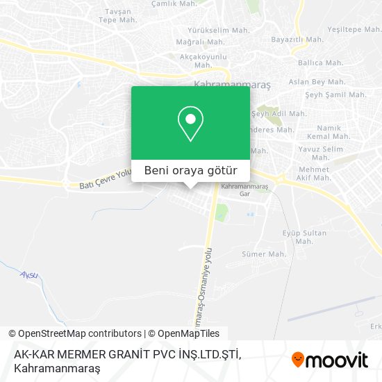 AK-KAR MERMER GRANİT PVC İNŞ.LTD.ŞTİ harita