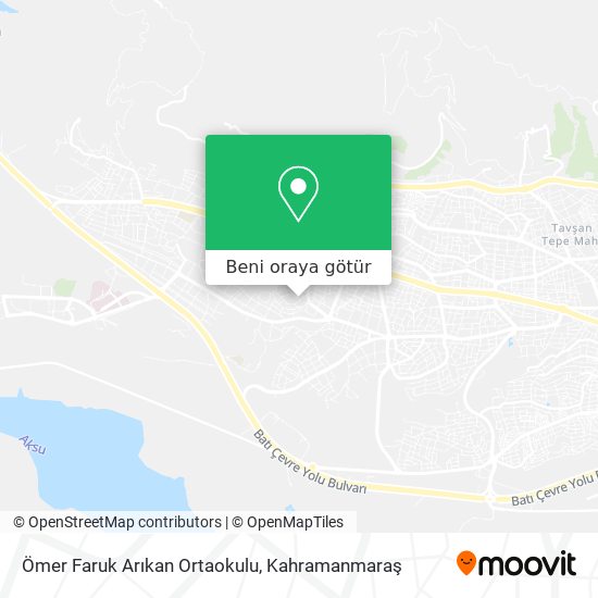 Ömer Faruk Arıkan Ortaokulu harita