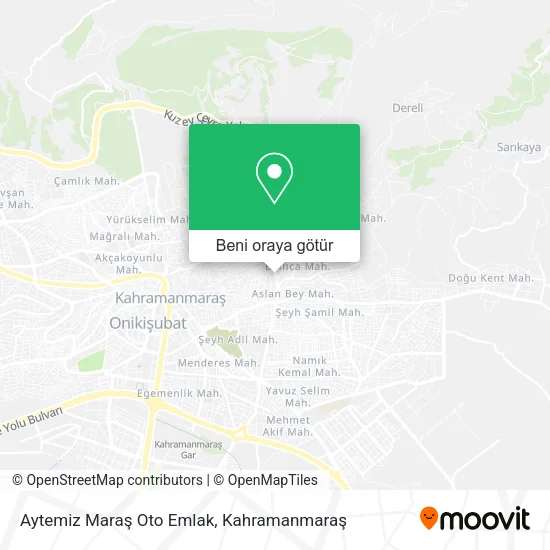 Aytemiz Maraş Oto Emlak harita