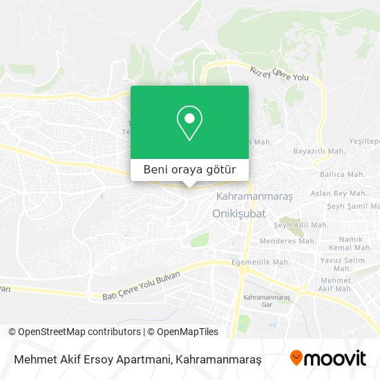 Mehmet Akif Ersoy Apartmani harita