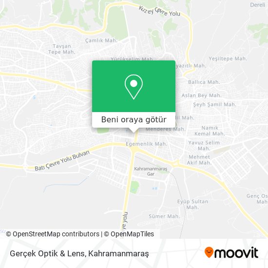 Gerçek Optik & Lens harita