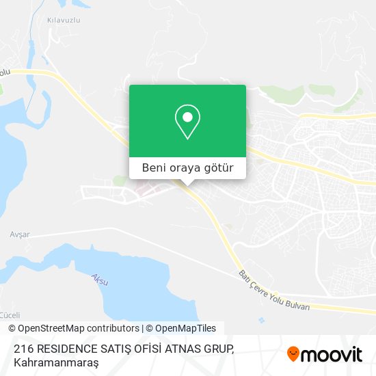 216 RESIDENCE SATIŞ OFİSİ ATNAS GRUP harita