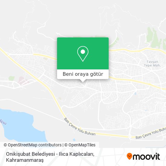 Onikişubat Belediyesi - Ilıca Kaplıcaları harita