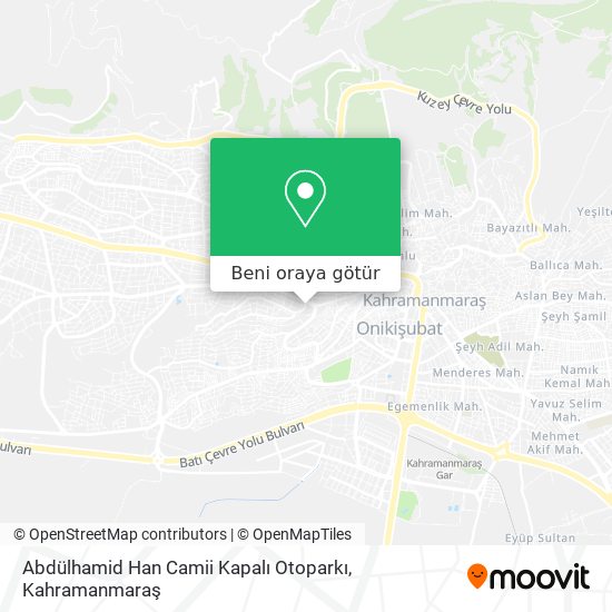 Abdülhamid Han Camii Kapalı Otoparkı harita