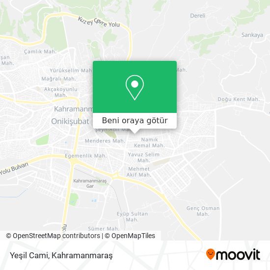 Yeşil Cami harita