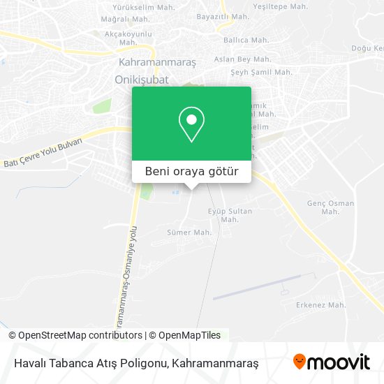 Havalı Tabanca Atış Poligonu harita