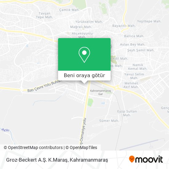 Groz-Beckert A.Ş. K.Maraş harita