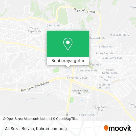 Ali Sezal Bulvarı harita