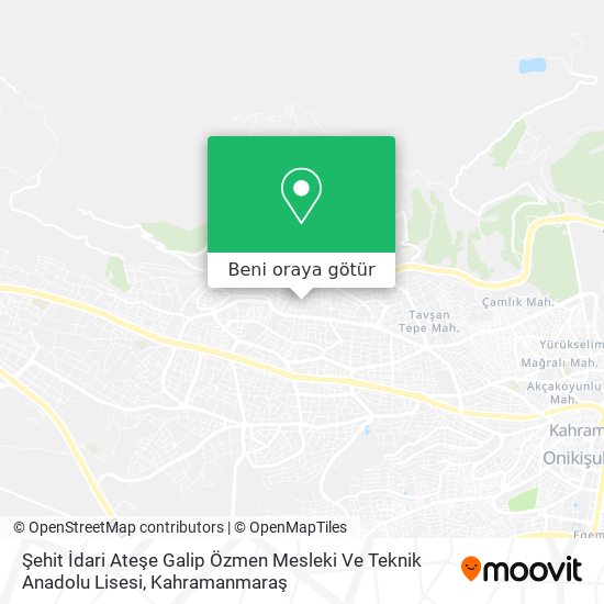 Şehit İdari Ateşe Galip Özmen Mesleki Ve Teknik Anadolu Lisesi harita