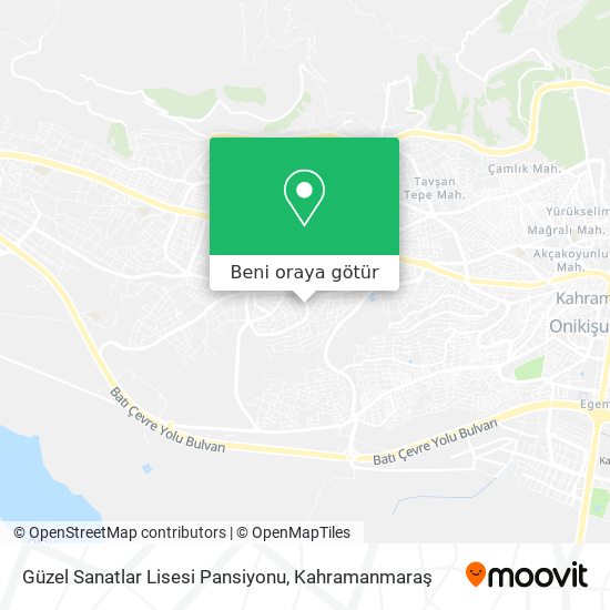 Güzel Sanatlar Lisesi Pansiyonu harita