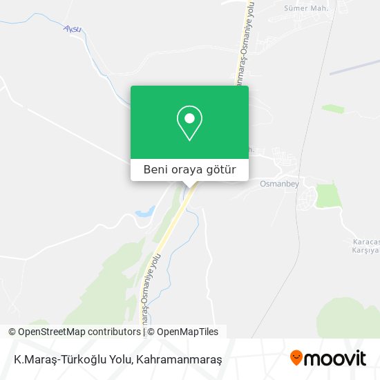 K.Maraş-Türkoğlu Yolu harita