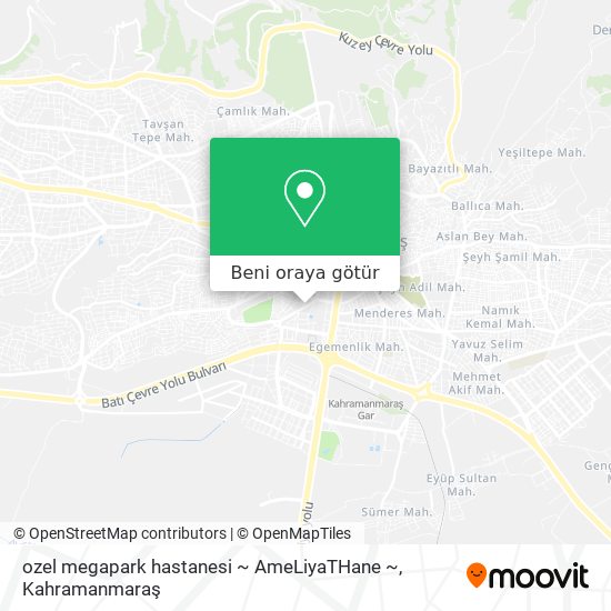 ozel megapark hastanesi ~ AmeLiyaTHane ~ harita