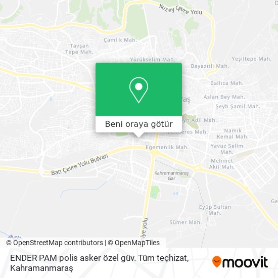 ENDER PAM polis asker özel güv. Tüm teçhizat harita