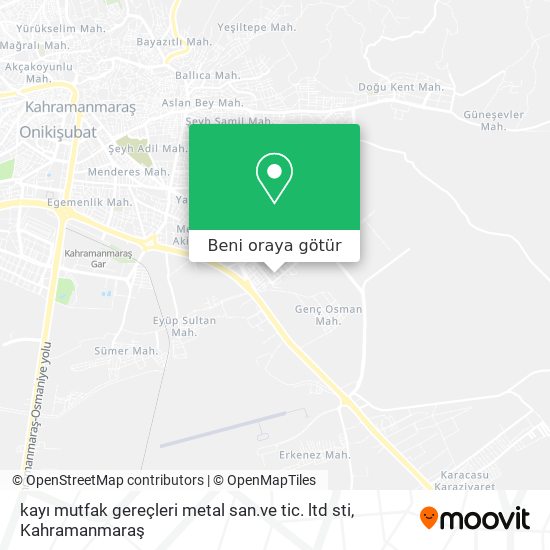 kayı mutfak gereçleri metal san.ve tic. ltd sti harita