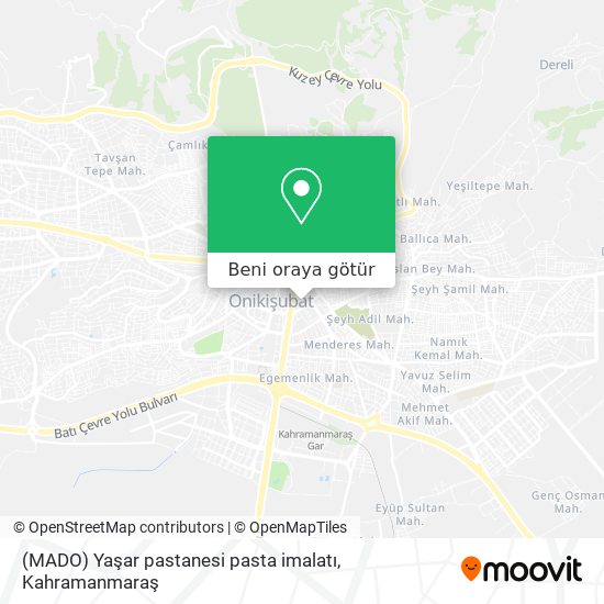 (MADO) Yaşar pastanesi pasta imalatı harita