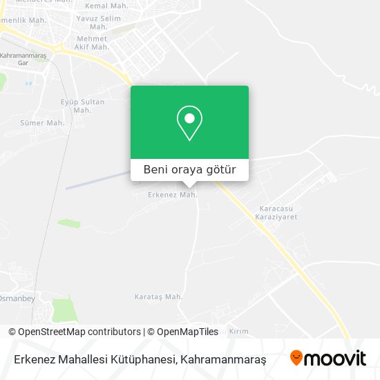 Erkenez Mahallesi Kütüphanesi harita