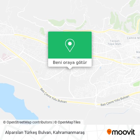 Alparslan Türkeş Bulvarı harita