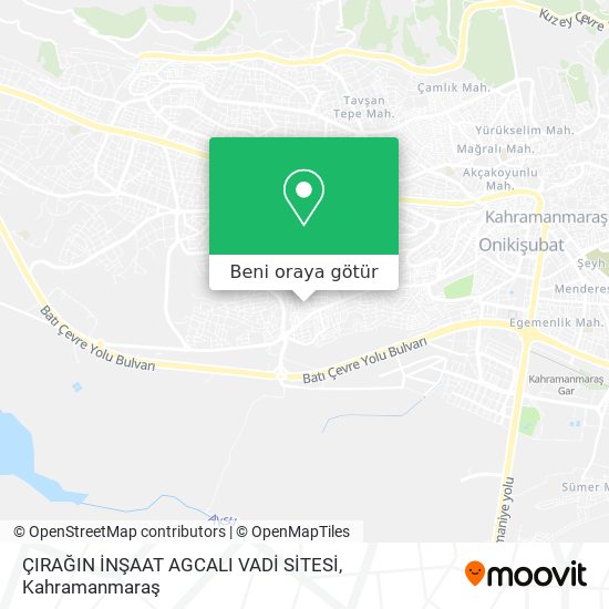 ÇIRAĞIN İNŞAAT AGCALI VADİ SİTESİ harita