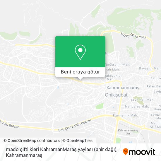 mado çiftlikleri KahramanMaraş yaylası (ahir dağı) harita