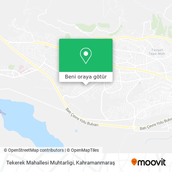 Tekerek Mahallesi Muhtarligi harita